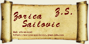 Zorica Sailović vizit kartica